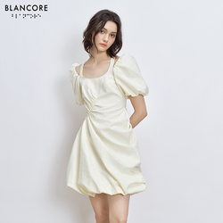 pleated bud shape dress