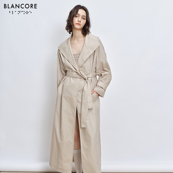 minimalist maxi trench coat