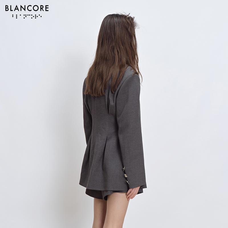 waist A-line loose blazer