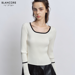 square neck knitted top