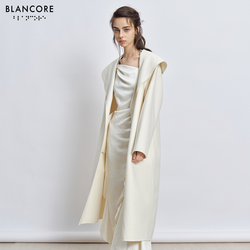 asymmetrical lapel long coat