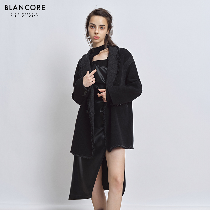 crop lapel coat