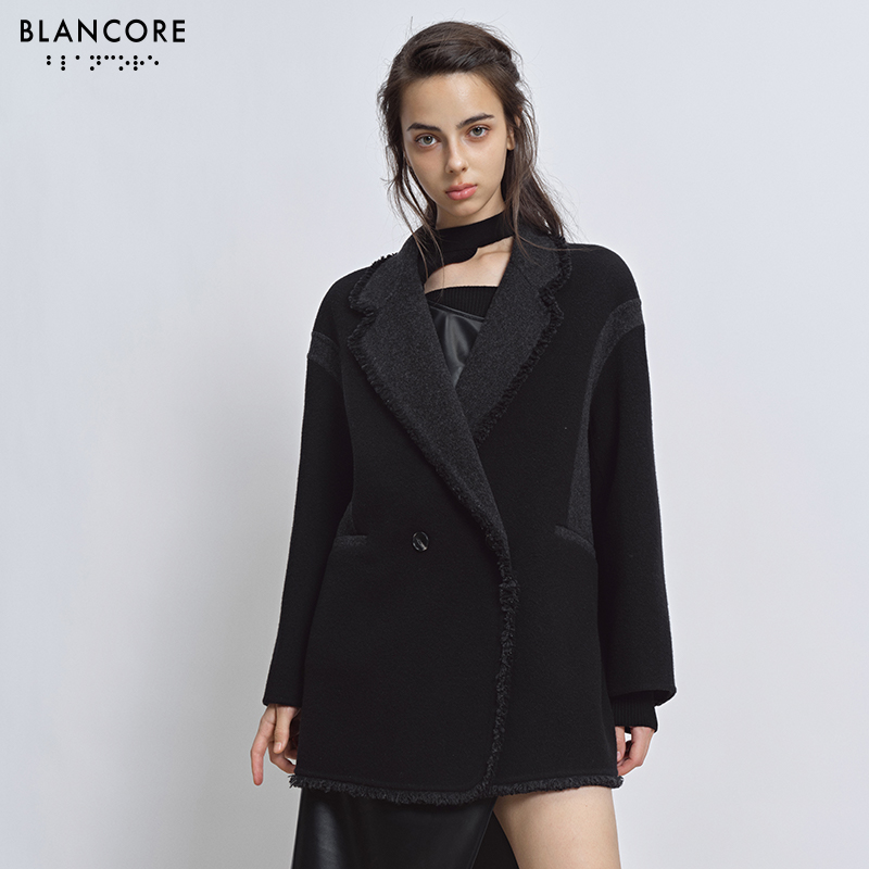 crop lapel coat