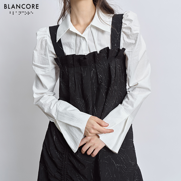 fake 2-piece waist shirt