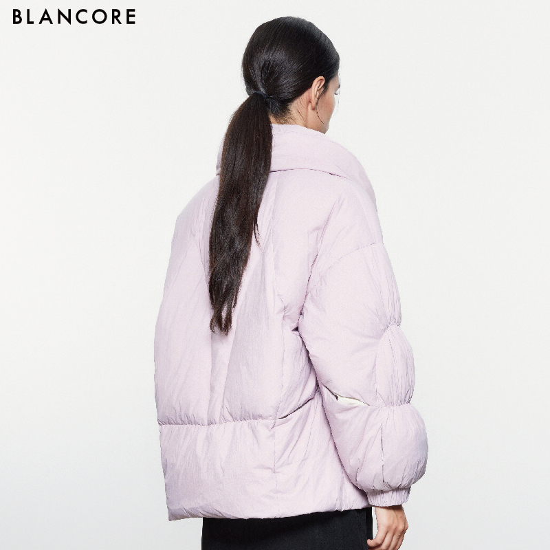 color block down jacket