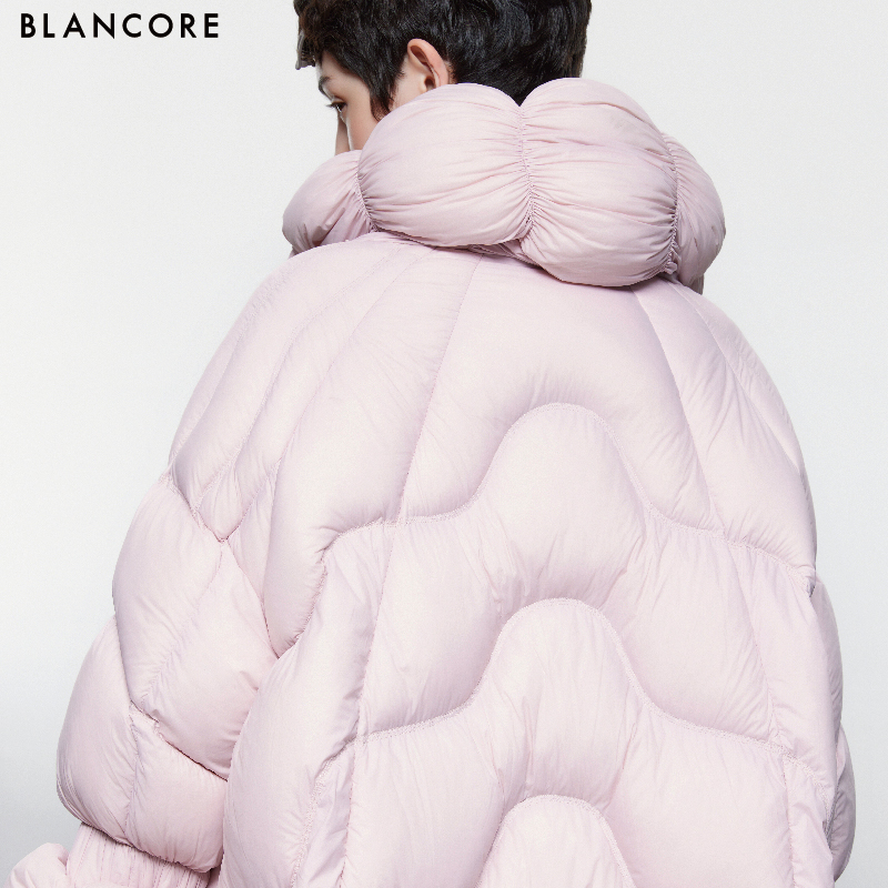 Pink down jacket