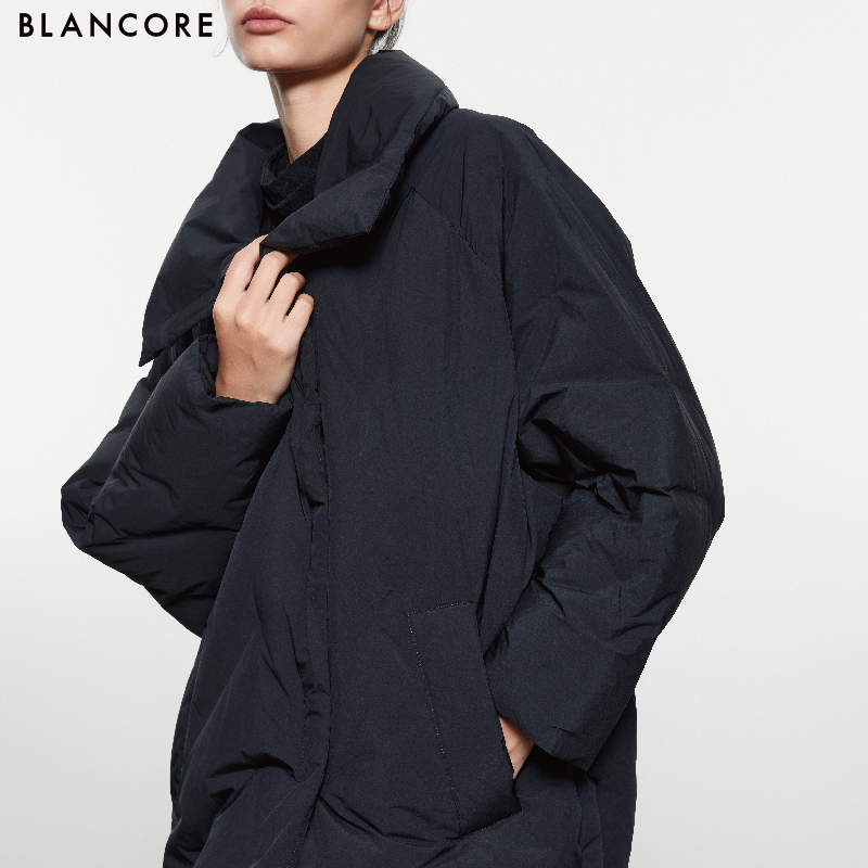 lapel cocoon down jacket