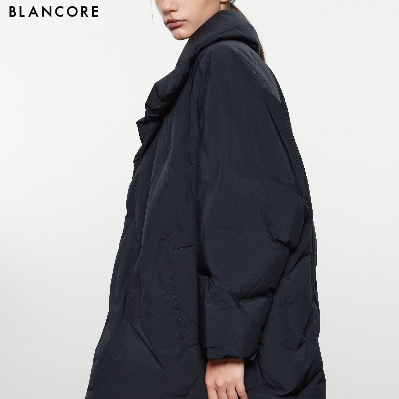 lapel cocoon down jacket