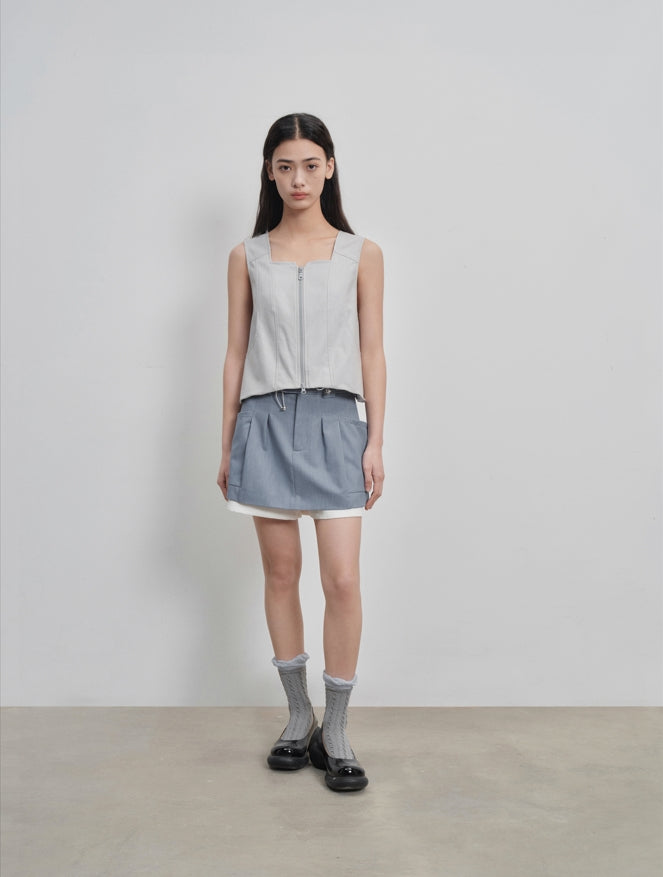 pleated cargo skirts