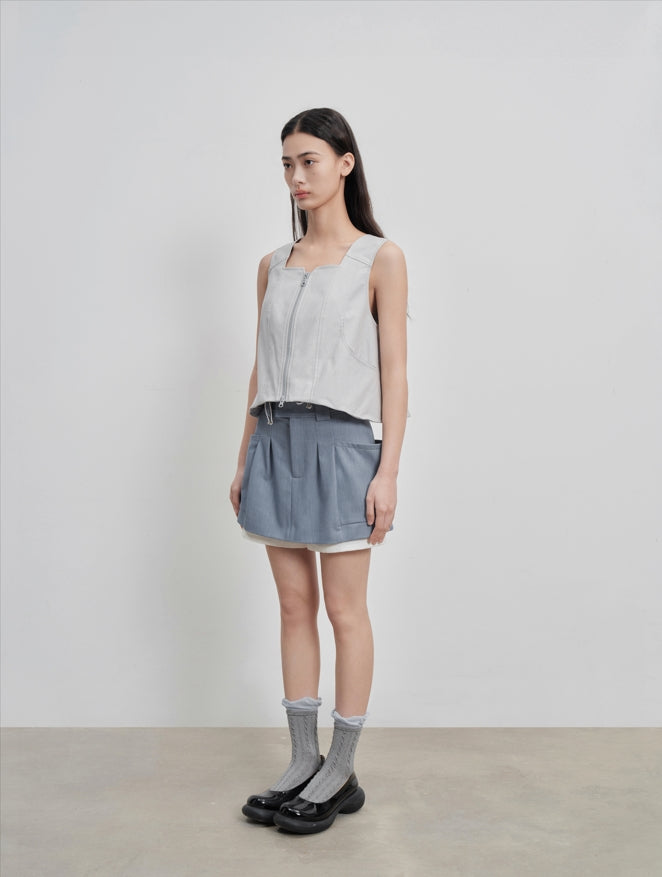 pleated cargo skirts