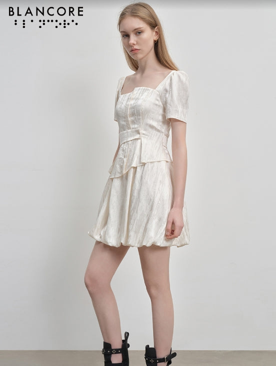 asymmetrical "bud" dress