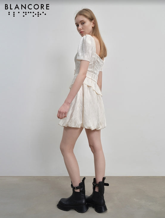 asymmetrical "bud" dress