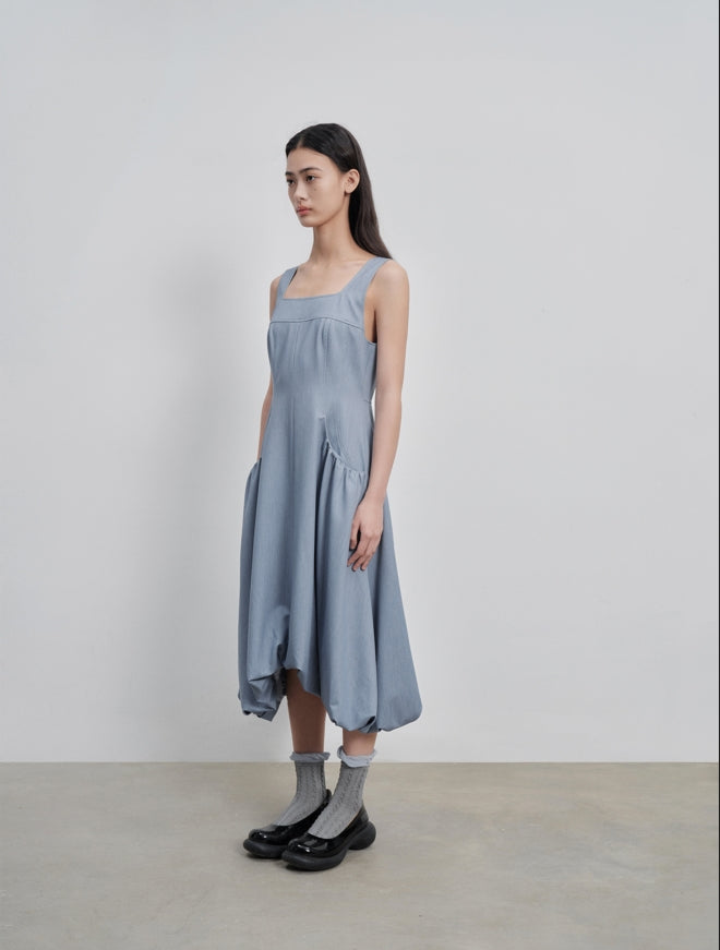 Faux denim “bud“ tank top dress