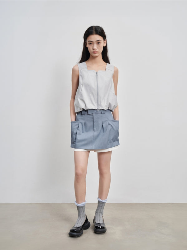 pleated cargo skirts